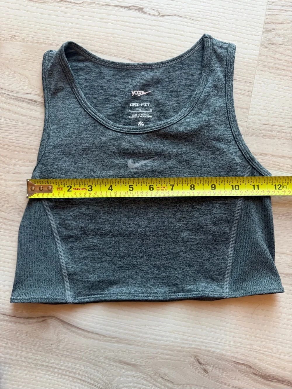 Nike Heather Gray Girls' Athletic Crop Tank Top
